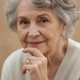 Vintage Mėlynas Žiedas