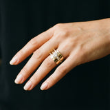 Nedidelis Vintage Auksinis Žiedas su Cirkoniais