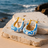 Helene | Auksiniai auskarai plunksnos forma